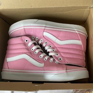 pink and white vans